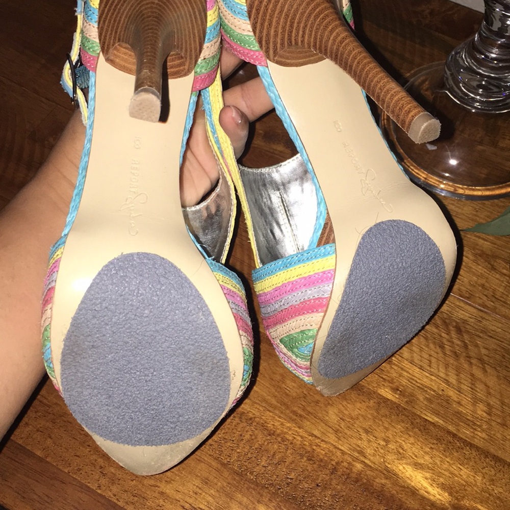 Report signature peep toe sandals with platform - Picture 4 of 5
